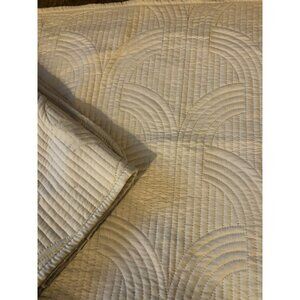 Dwell Studio King Quilted Pillow Sham Creamy White Set of 2